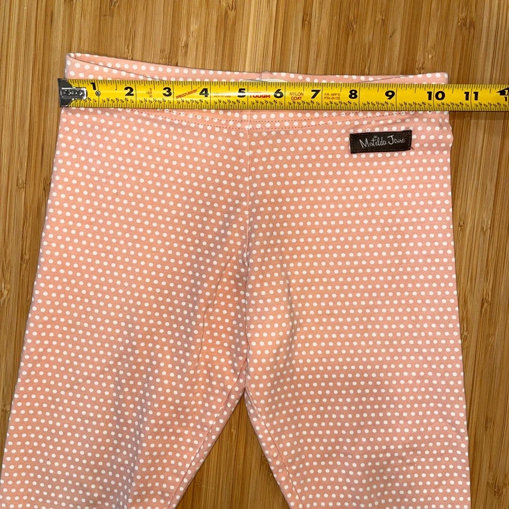Matilda Jane Scrappy Leggings Girls Sz 6 Pants Ruffled Hem Boutique Polka Dot - Picture 4 of 6